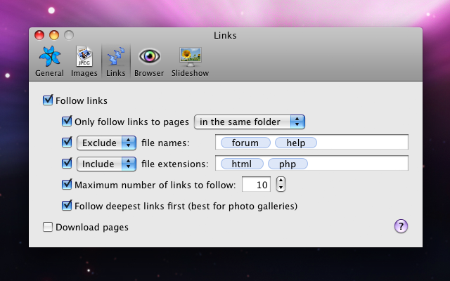 Link Preferences